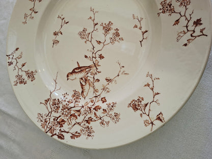 Grand plat ancien Lunéville K&G – modèle Fauvette