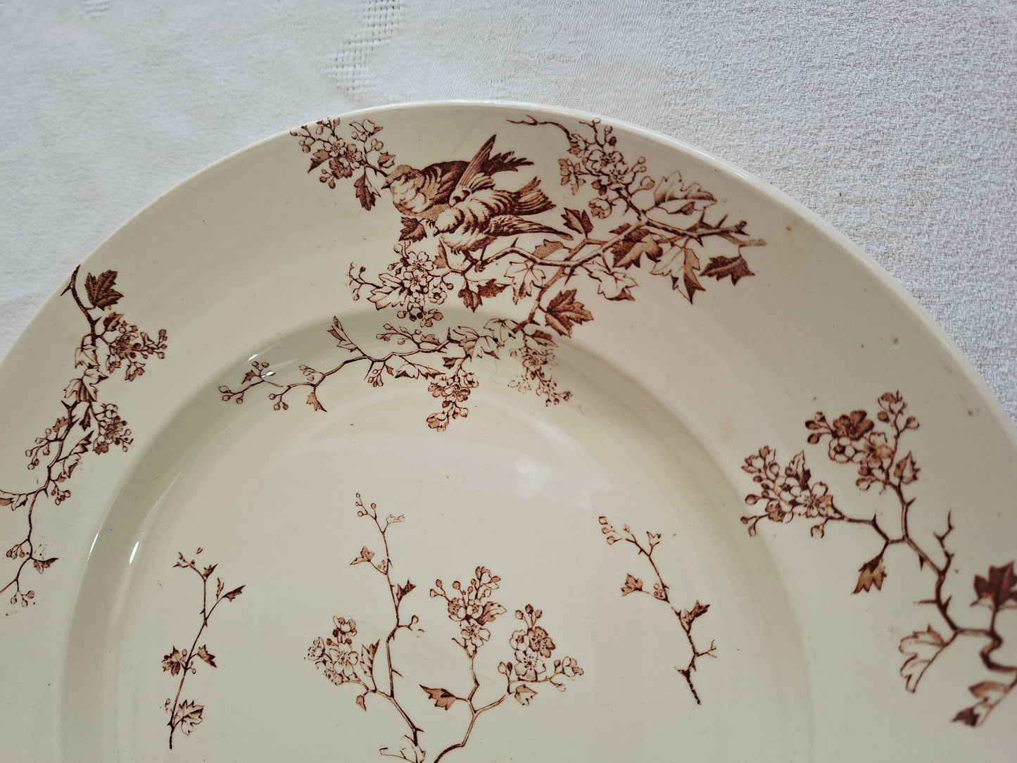 Grand plat ancien Lunéville K&G – modèle Fauvette