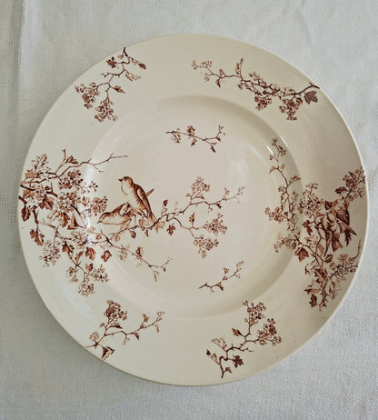 Grand plat ancien Lunéville K&G – modèle Fauvette