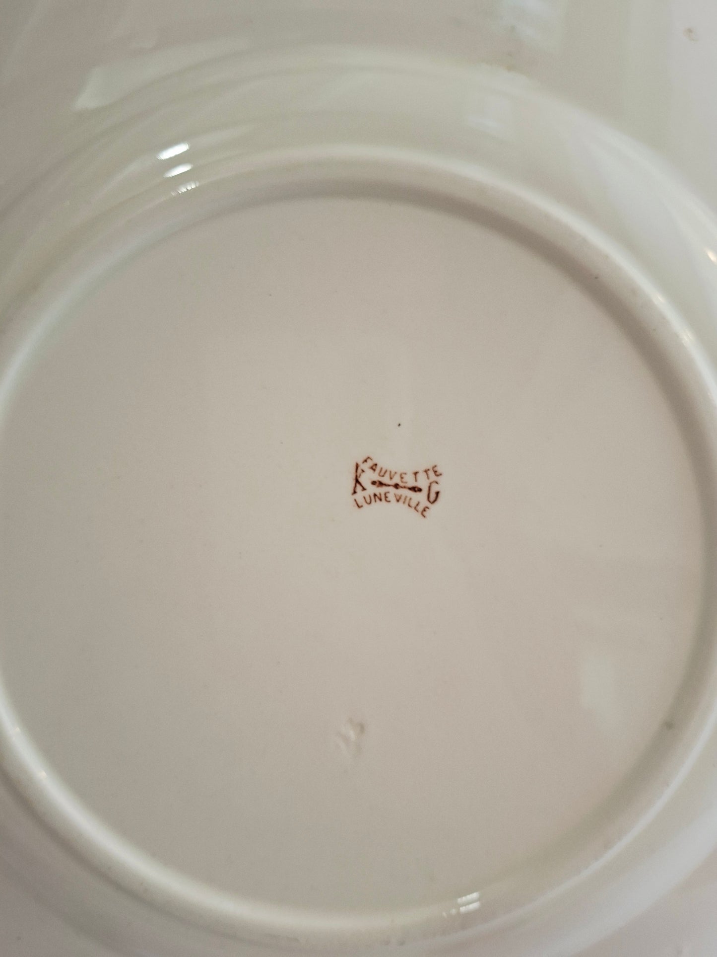 Grand plat ancien Lunéville K&G – modèle Fauvette