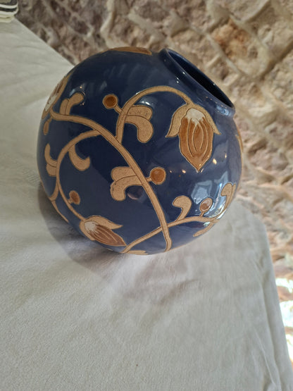Vase boule en grès - Art Déco