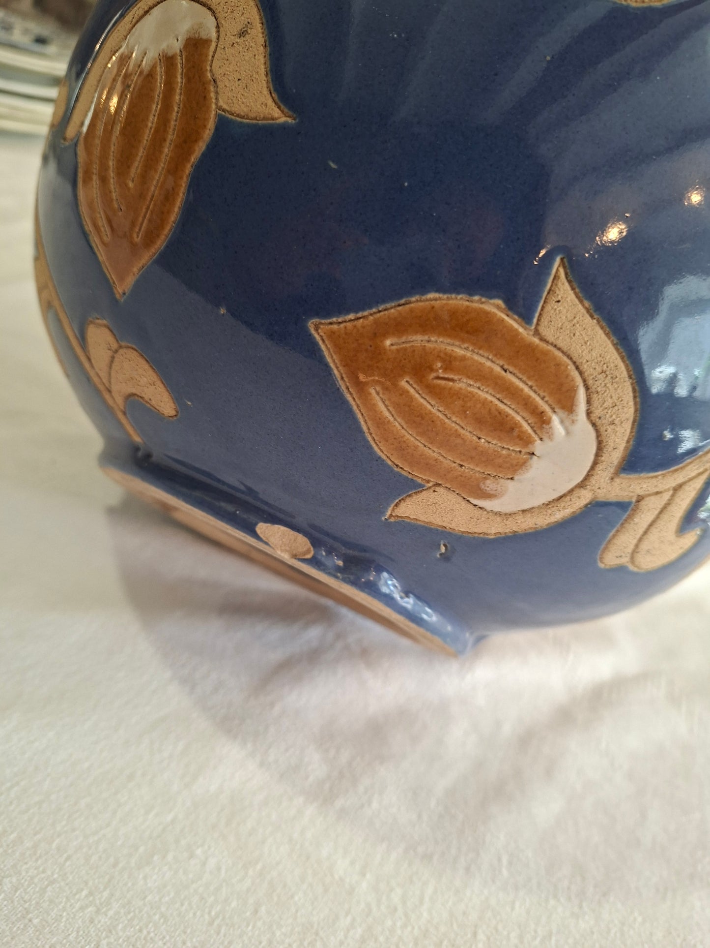 Vase boule en grès - Art Déco