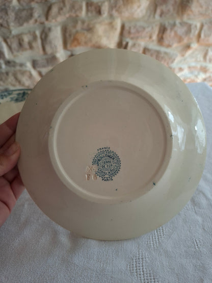 6 Assiettes à dessert en terre de fer Choisy-le-Roi modèle " Paris"