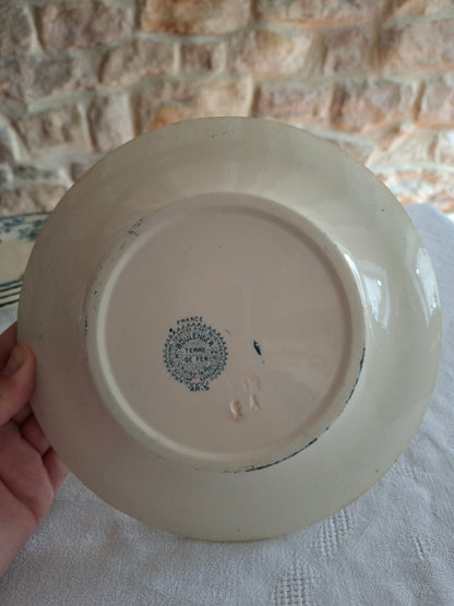 6 Assiettes à dessert en terre de fer Choisy-le-Roi modèle " Paris"
