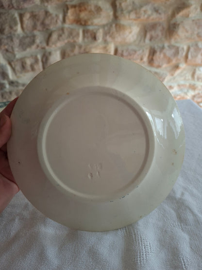 6 Assiettes à dessert en terre de fer Choisy-le-Roi modèle " Paris"
