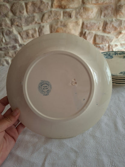 6,assiettes plates en terre de fer de la Manufacture de Choisy-le-Roi (1)