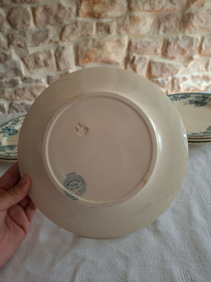 6,assiettes plates en terre de fer de la Manufacture de Choisy-le-Roi (1)
