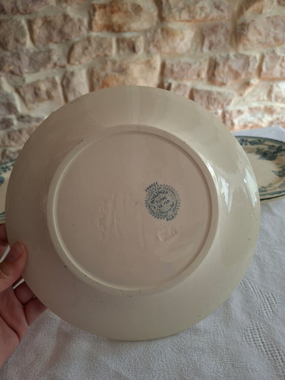 6,assiettes plates en terre de fer de la Manufacture de Choisy-le-Roi (1)