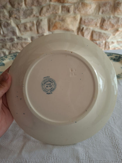 6,assiettes plates en terre de fer de la Manufacture de Choisy-le-Roi (1)