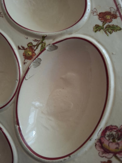 Plat à œufs Longchamp ancien – Faïence française