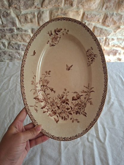 Plat ovale de la Manufacture de Gien – Modèle Mai