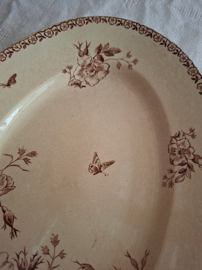 Plat ovale de la Manufacture de Gien – Modèle Mai