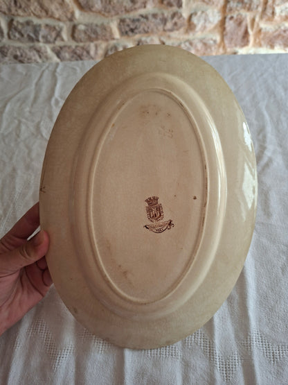 Plat ovale de la Manufacture de Gien – Modèle Mai