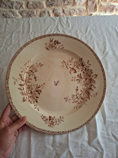 Grand plat rond de la Manufacture de Gien – Modèle Mai