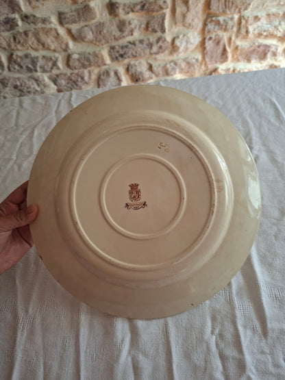 Grand plat rond de la Manufacture de Gien – Modèle Mai