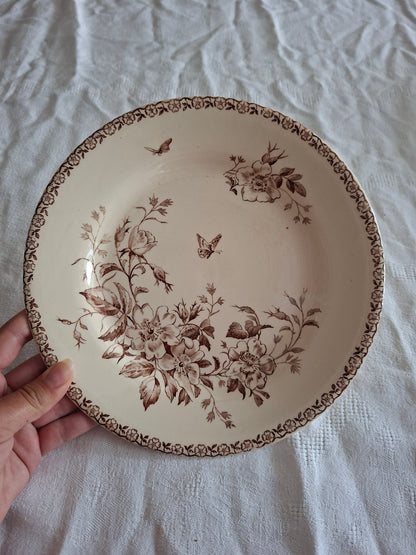 Lot de 8 assiettes plates de la Manufacture de Gien – Modèle Mai (1)