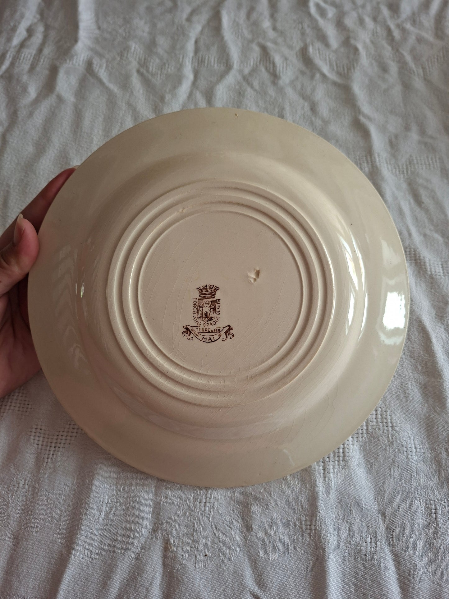 Lot de 8 assiettes plates de la Manufacture de Gien – Modèle Mai (2)