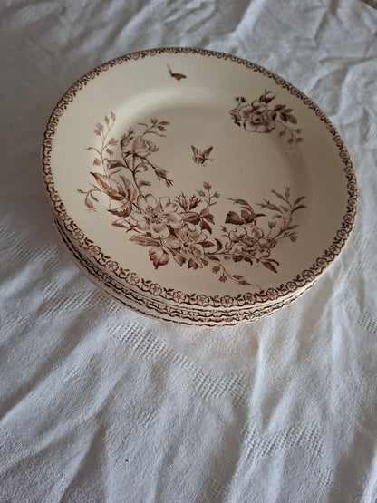 Lot de 8 assiettes plates de la Manufacture de Gien – Modèle Mai (1)