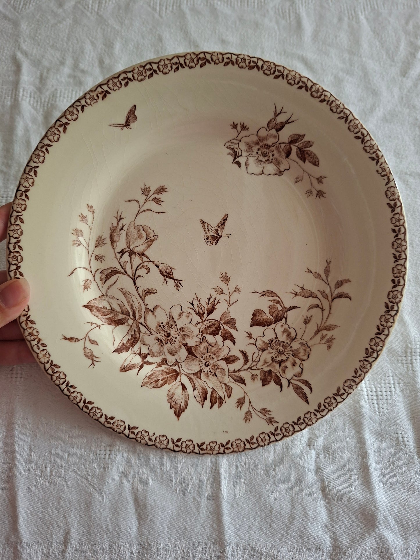 Lot de 8 assiettes plates de la Manufacture de Gien – Modèle Mai (2)