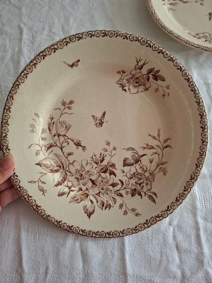 Lot de 8 assiettes plates de la Manufacture de Gien – Modèle Mai (2)
