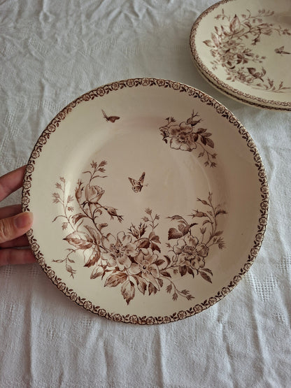 Lot de 8 assiettes plates de la Manufacture de Gien – Modèle Mai (2)