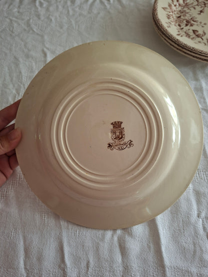 Lot de 8 assiettes plates de la Manufacture de Gien – Modèle Mai (2)