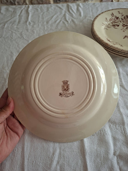 Lot de 8 assiettes plates de la Manufacture de Gien – Modèle Mai (2)
