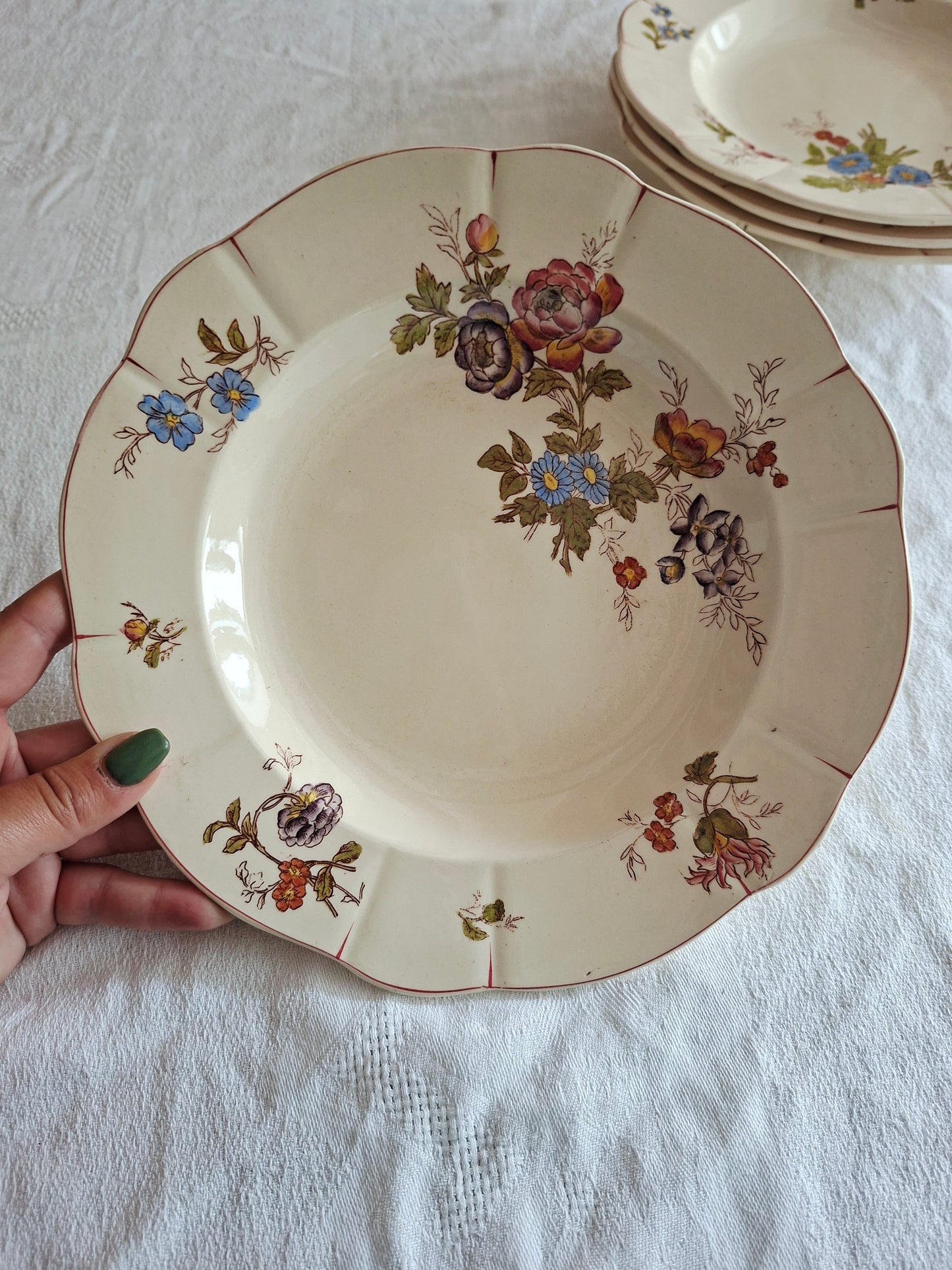 Lot de 6 assiettes creuses Longchamp
