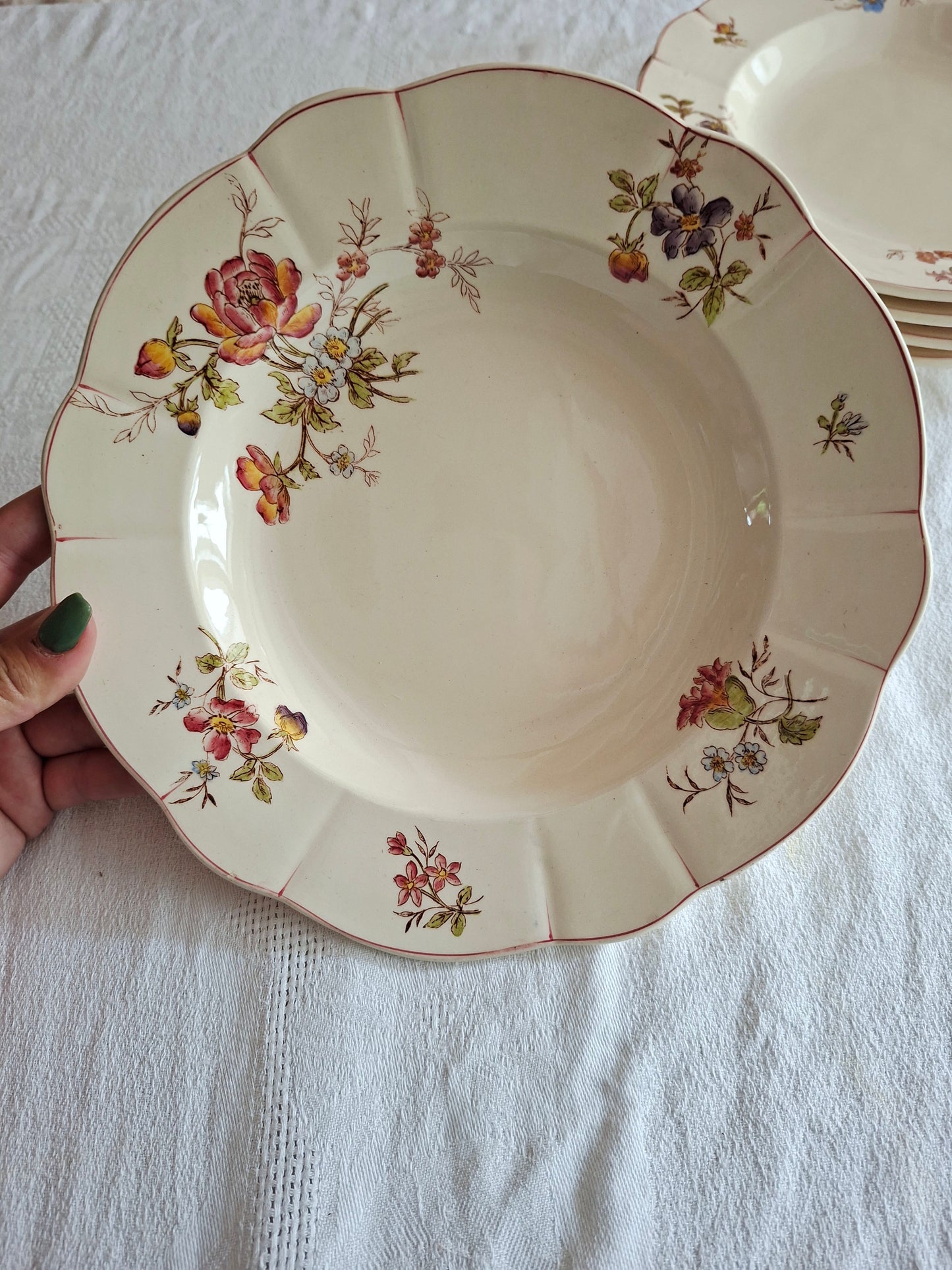 Lot de 6 assiettes creuses Longchamp