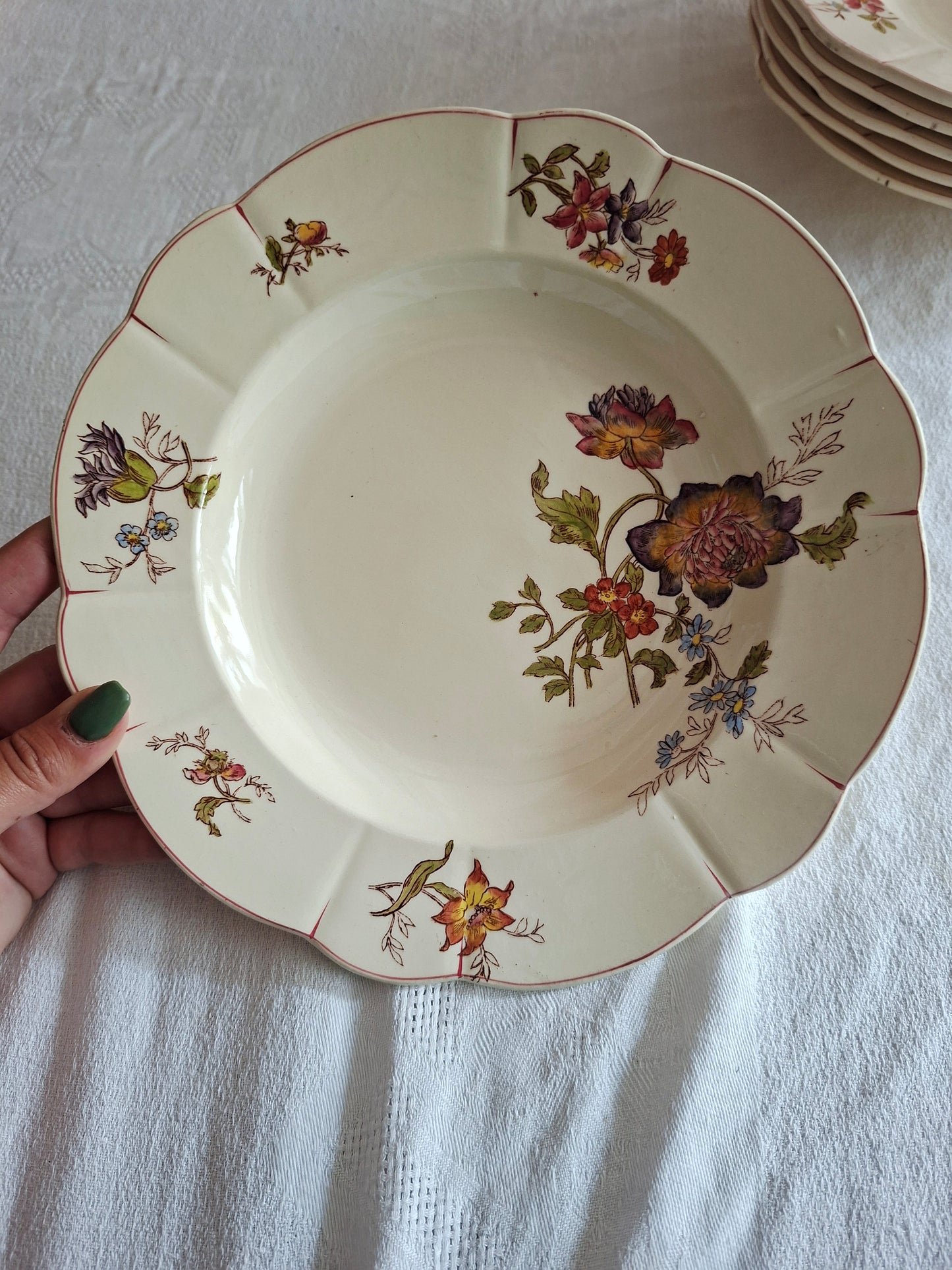 Lot de 6 assiettes creuses Longchamp