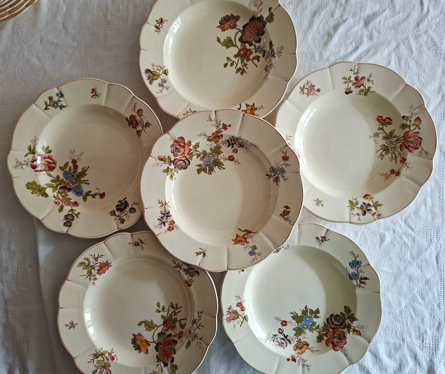 Lot de 6 assiettes creuses Longchamp