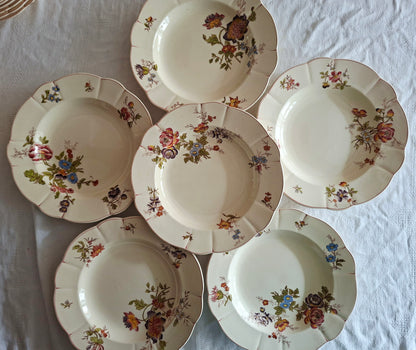 Lot de 6 assiettes creuses Longchamp