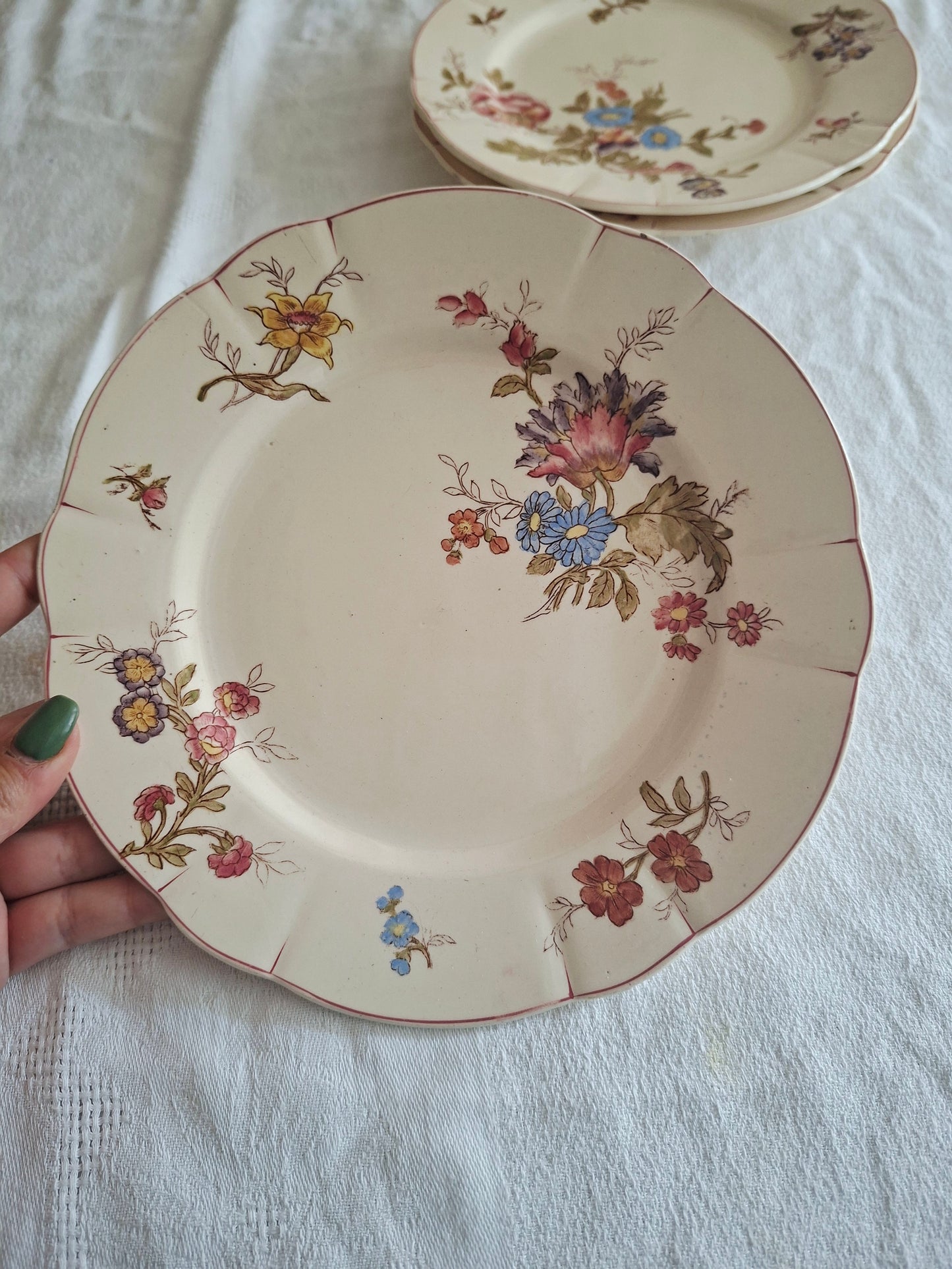 Lot de 6 assiettes à dessert Longchamp (2)