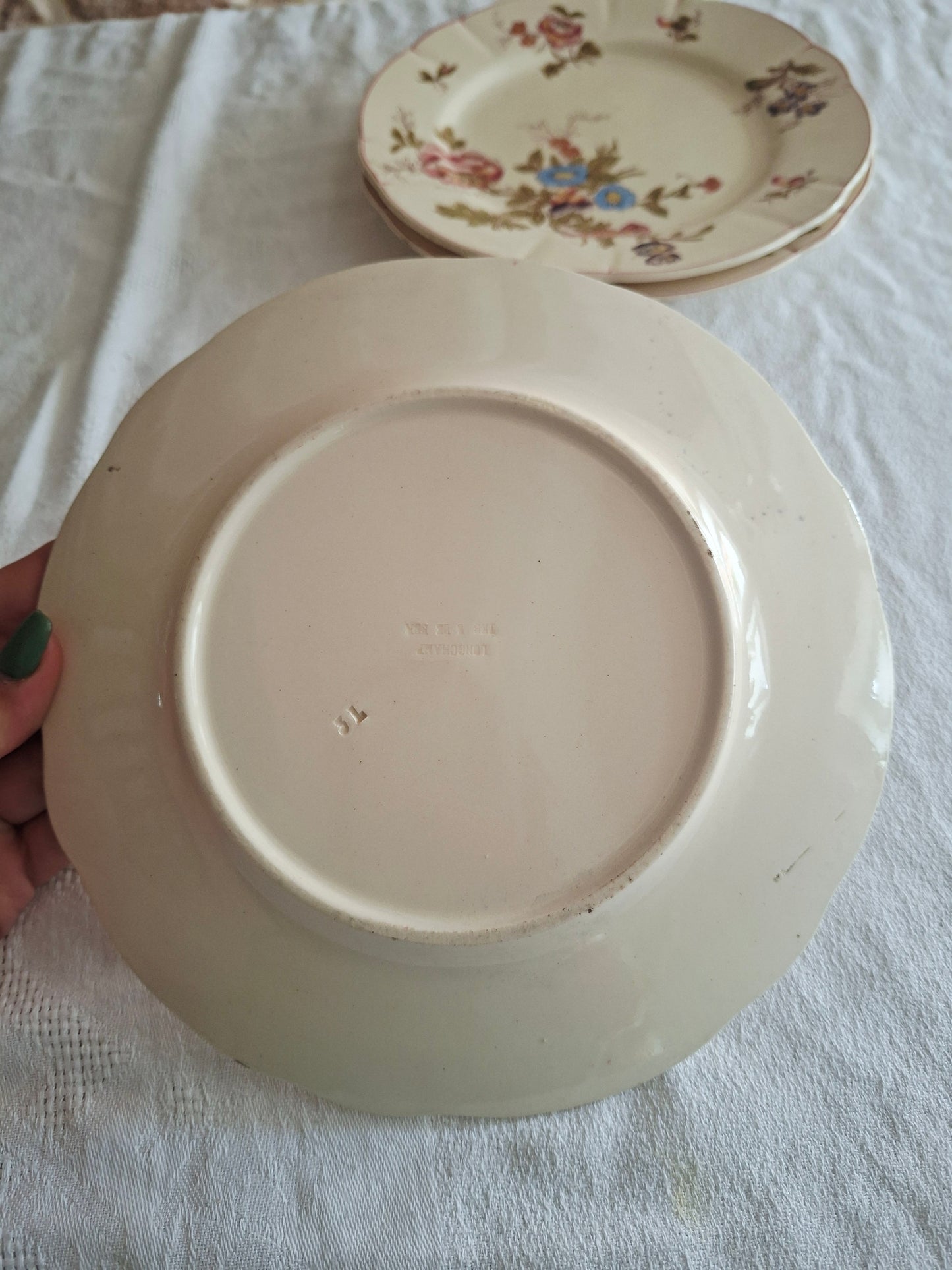 Lot de 6 assiettes à dessert Longchamp (2)