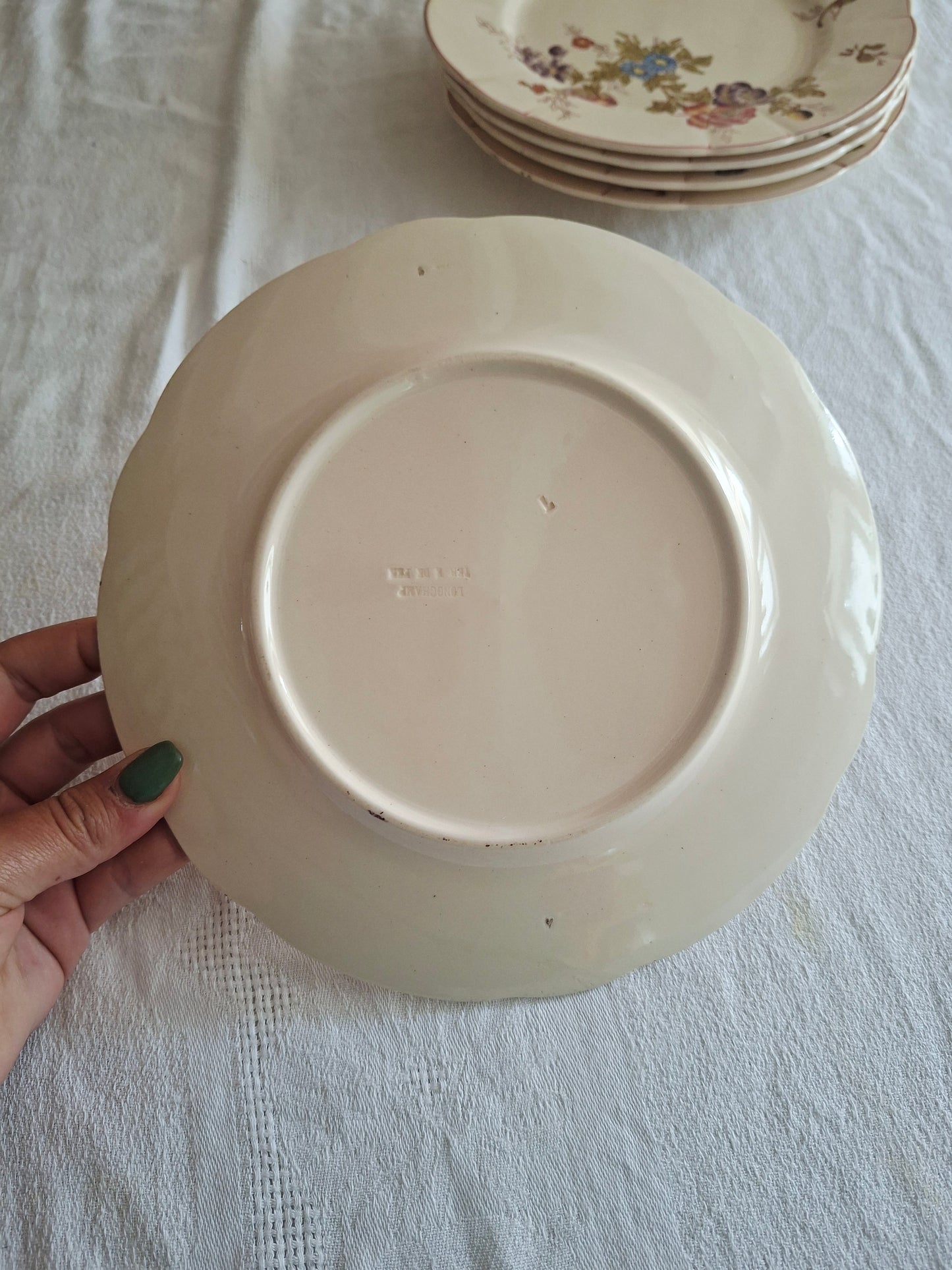 Lot de 6 assiettes à dessert Longchamp (2)