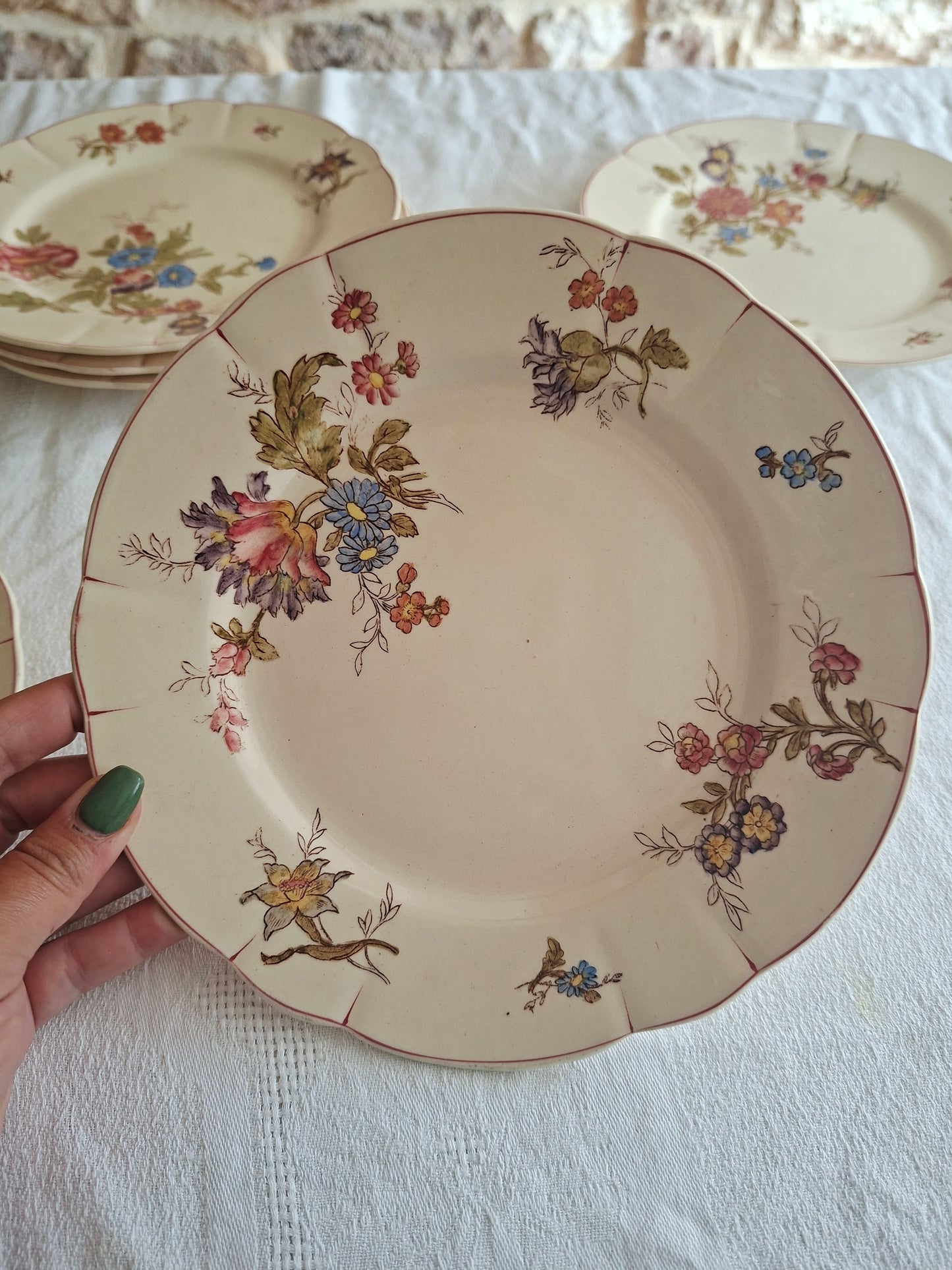 Lot de 6 assiettes à dessert Longchamp (1)