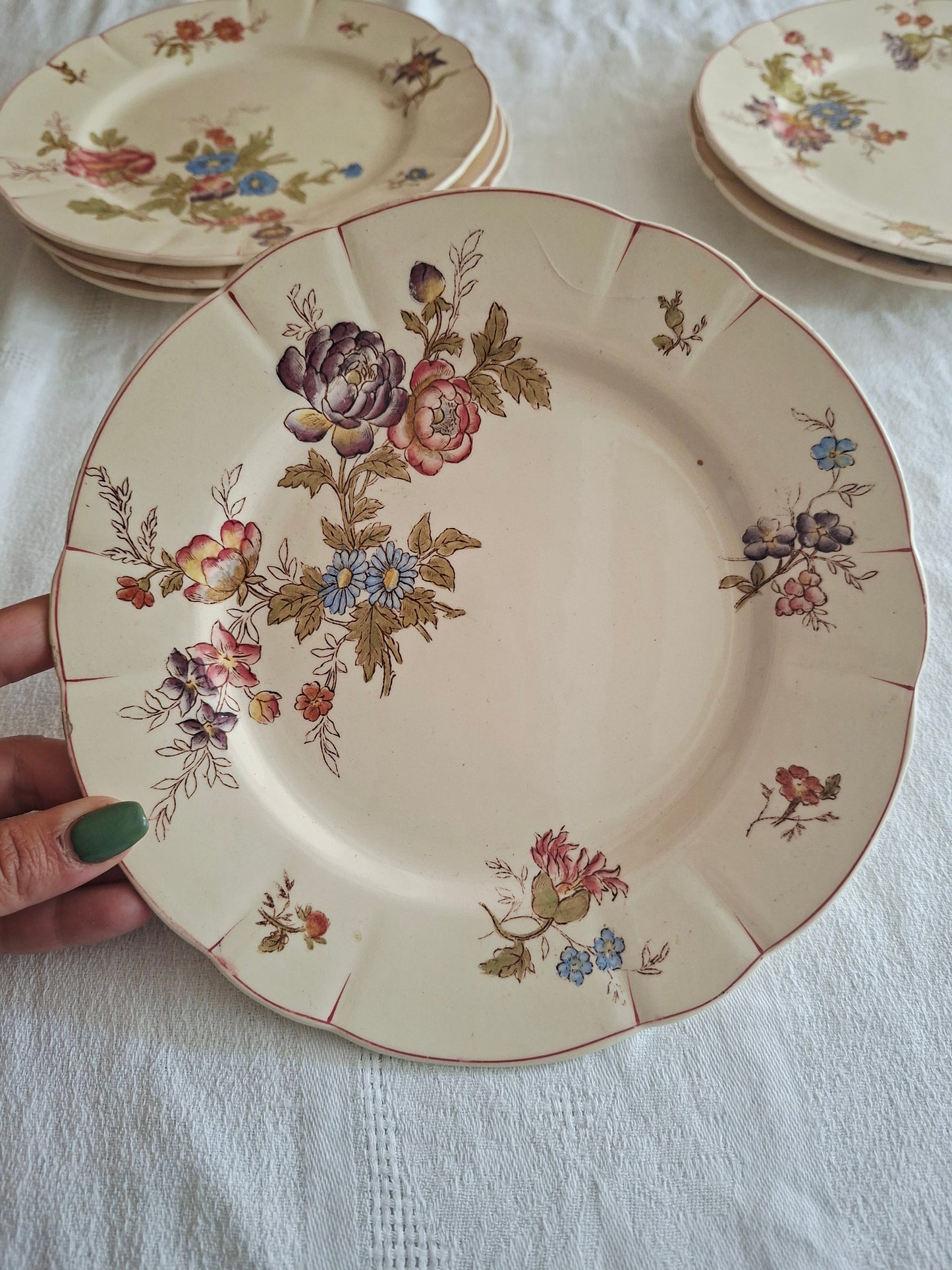 Lot de 6 assiettes à dessert Longchamp (1)