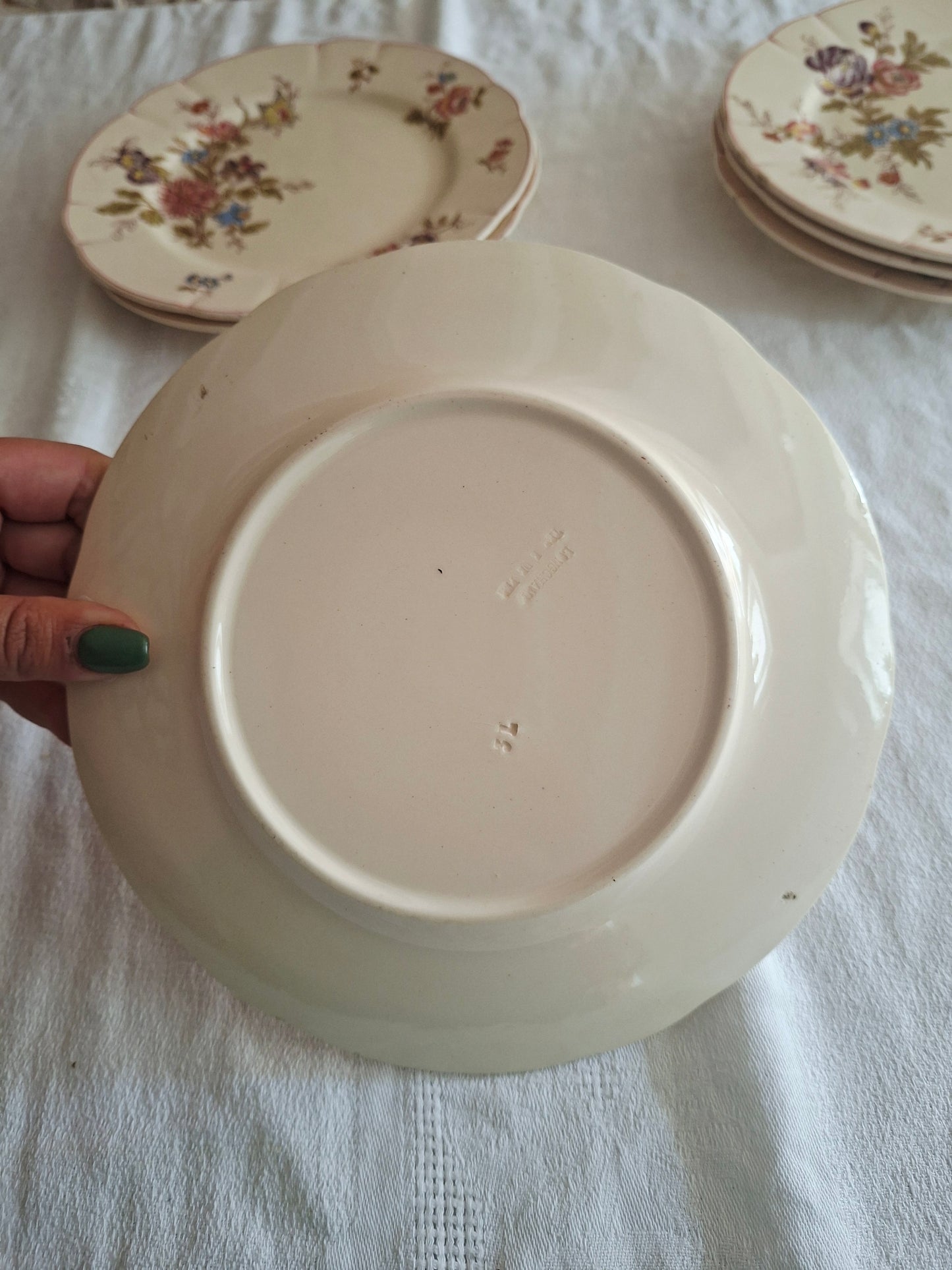 Lot de 6 assiettes à dessert Longchamp (1)