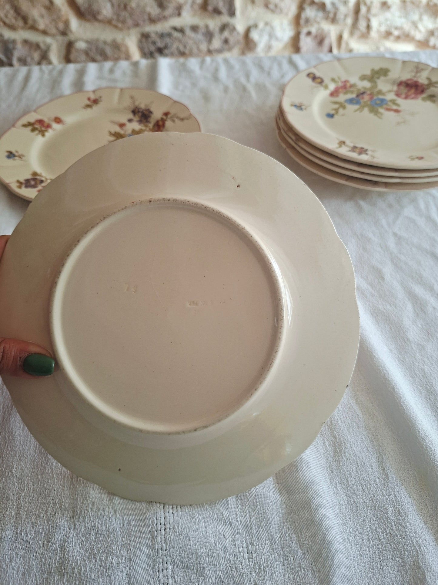 Lot de 6 assiettes à dessert Longchamp (1)