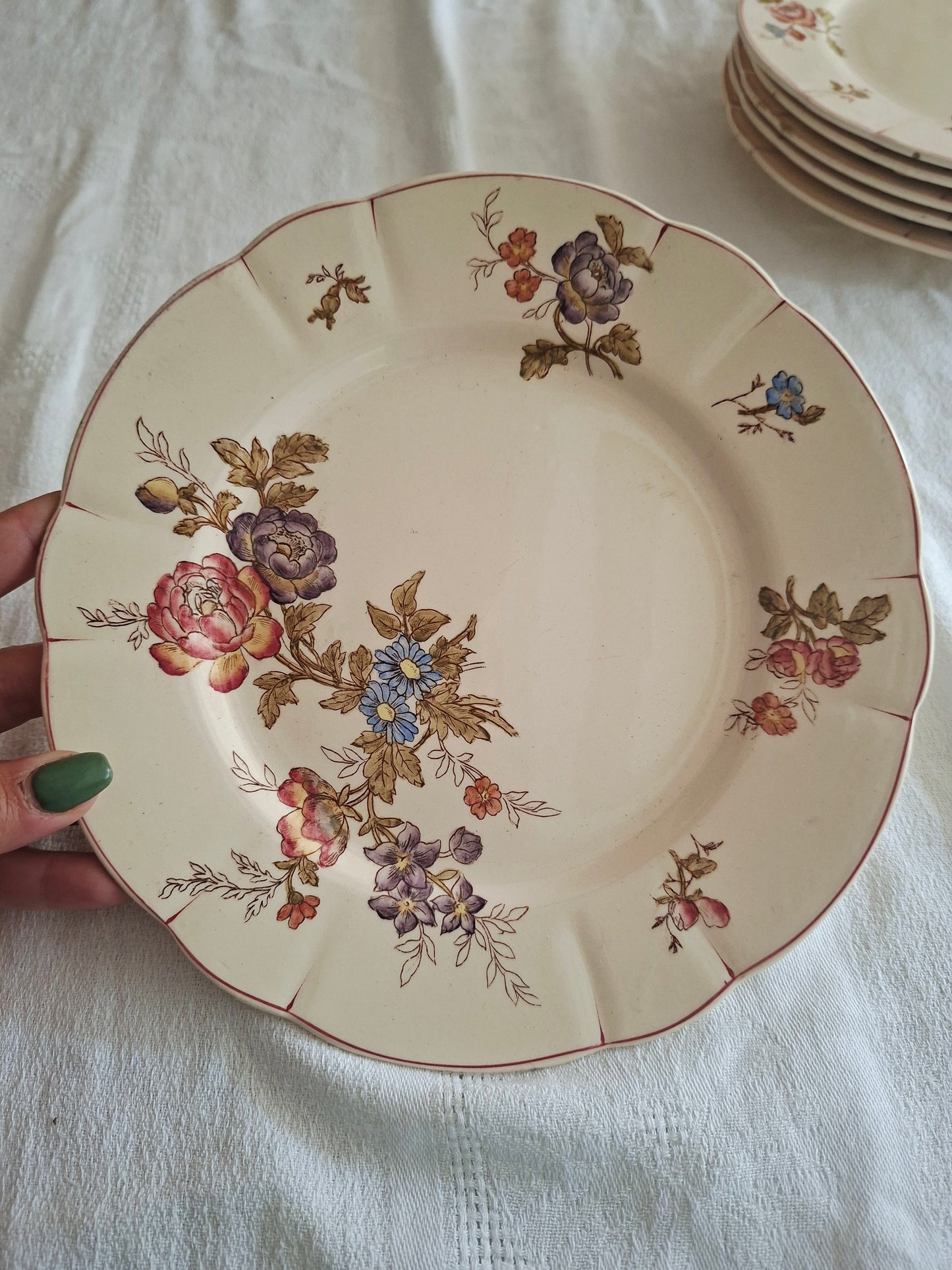 Lot de 6 assiettes à dessert Longchamp (1)