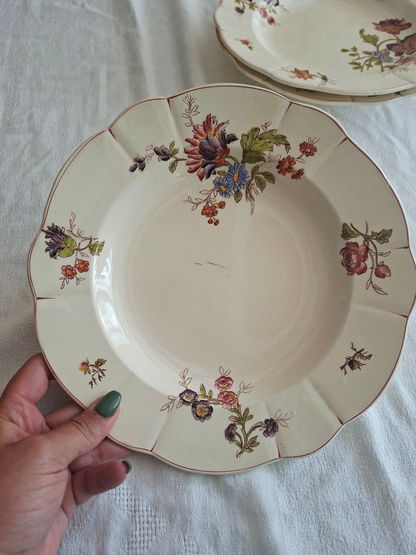 Lot de 4 assiettes creuses Longchamp