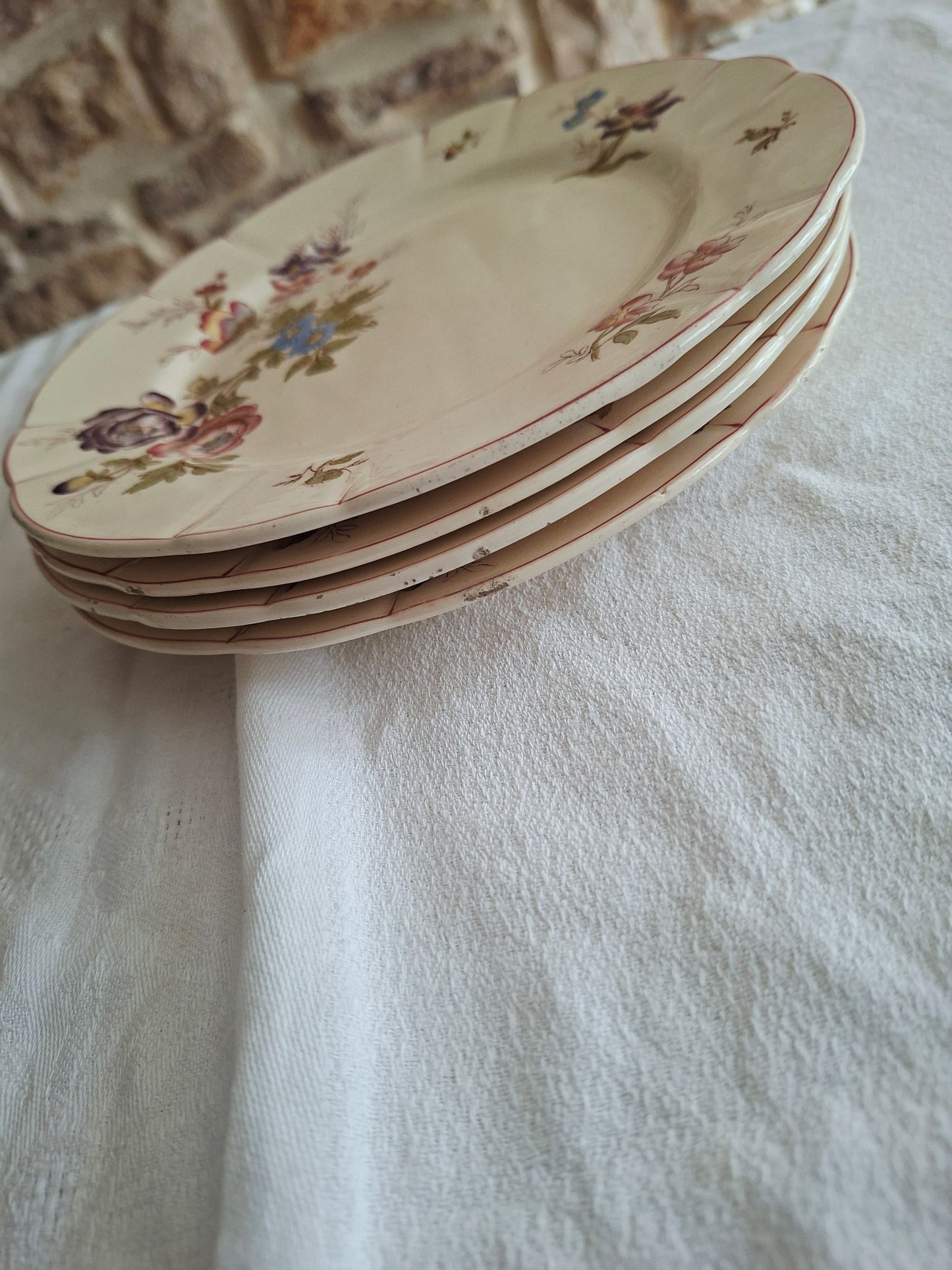 Lot de 4 assiettes à dessert Longchamp