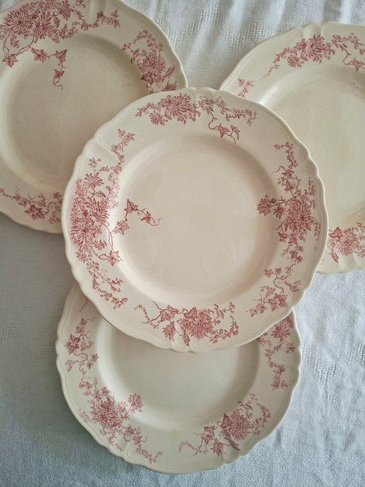 6 assiettes plates  longchamp terre de fer(1)