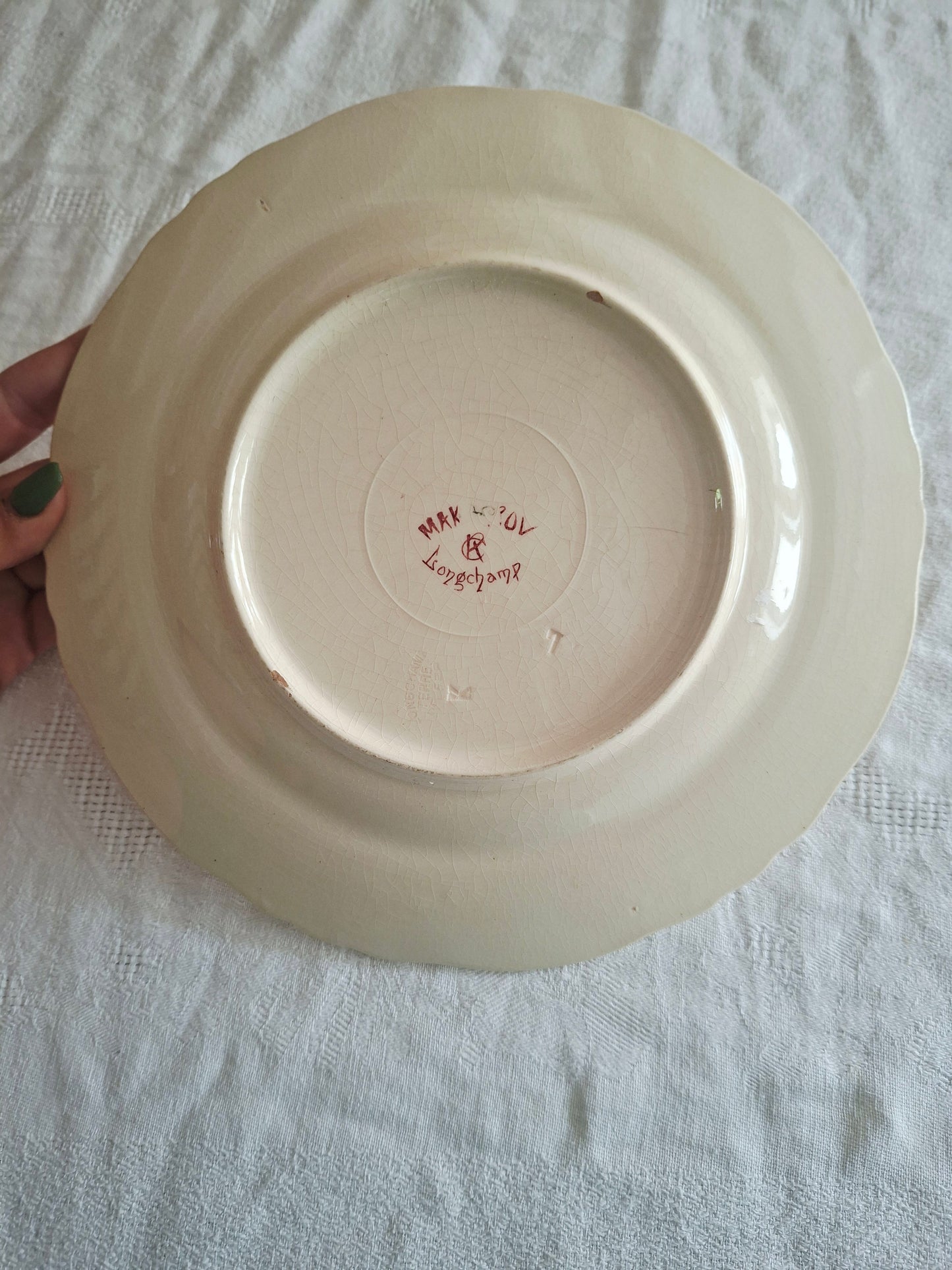 6 assiettes plates  longchamp terre de fer(1)