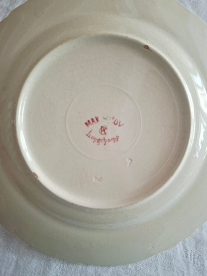 6 assiettes plates  longchamp terre de fer(1)