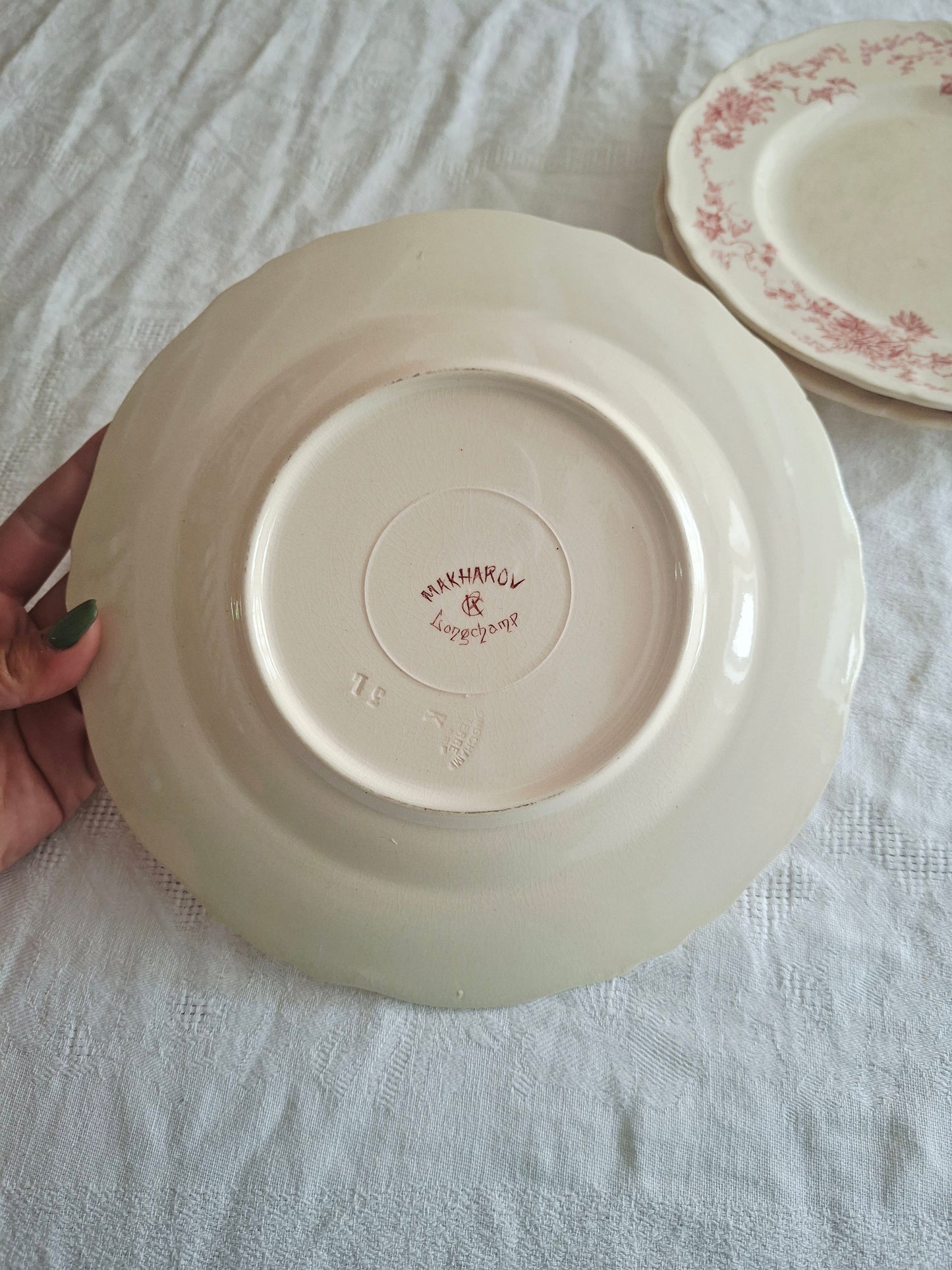 6 assiettes plates  longchamp terre de fer(1)