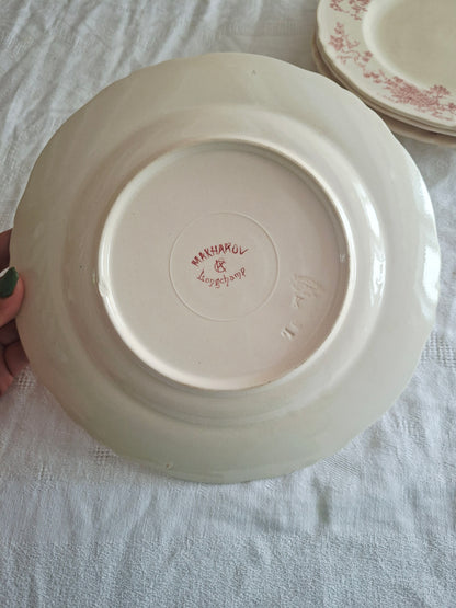 6 assiettes plates  longchamp terre de fer(1)