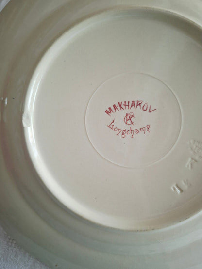 6 assiettes plates  longchamp terre de fer(1)