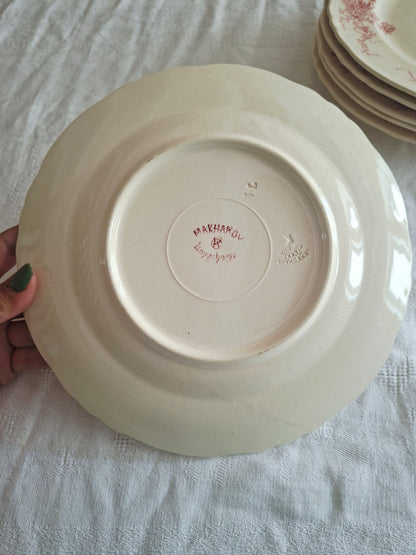 6 assiettes plates  longchamp terre de fer(1)