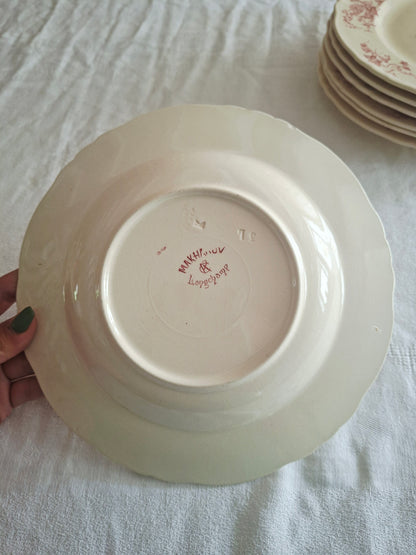 4 assiettes creuses Longchamp terre de fer